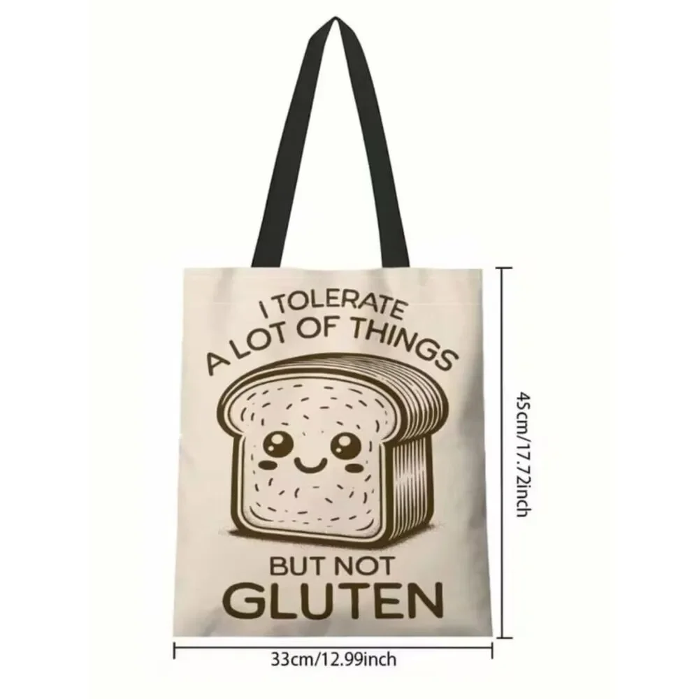 Gluten Free Shopping Tote with A Slice of Humor Perfect for Gluten Intolerant